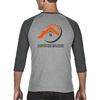 Image de T-shirt baseball Heather DK Char/Med HTHR grey - 17814